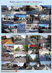 Plakat mit Impressionen von Maxglaner Hauptstrasse 
		mit guten Beispielen aus Österreich und international